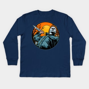 Michael Myers Kids Long Sleeve T-Shirt